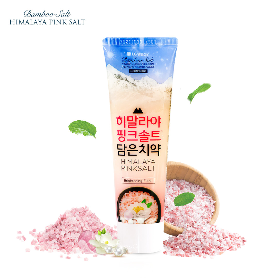 Kem đánh răng Bamboo Salt Himalaya Pink Salt Brightening Floral 100g