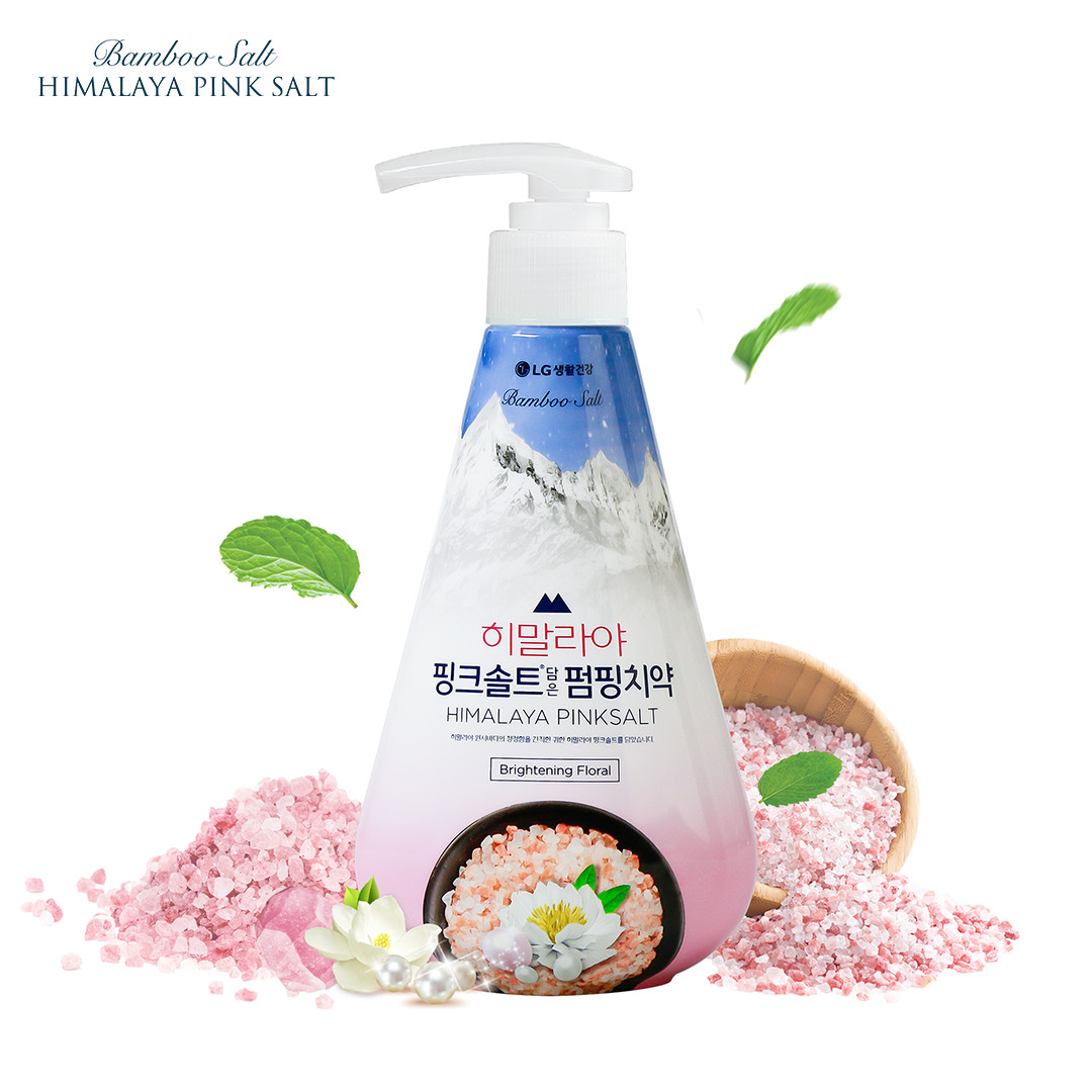 Kem đánh răng Bamboo Salt Himalaya Pink Salt Brightening Floral Mint 285g