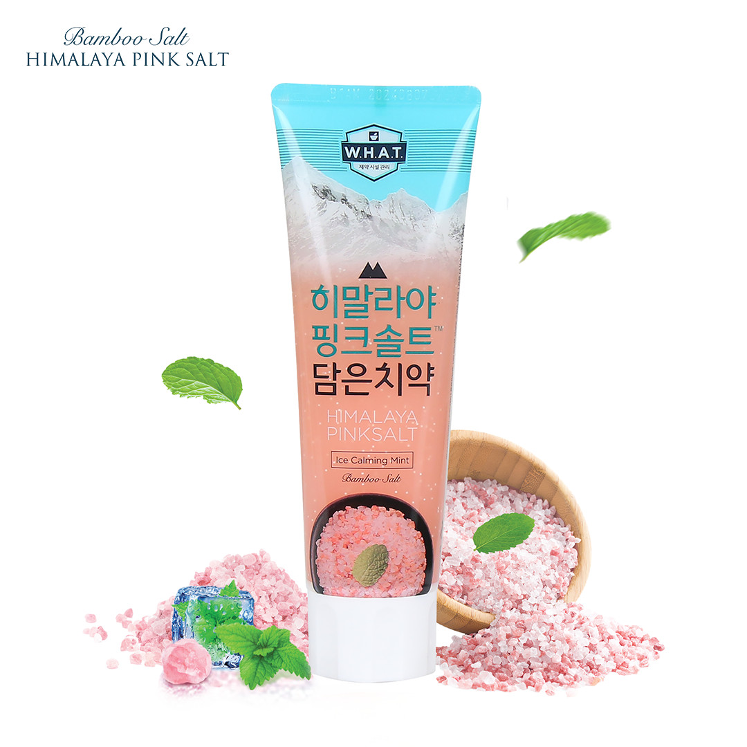 Kem đánh răng Bamboo Salt Himalaya Pink Salt Ice Calming Mint 100g