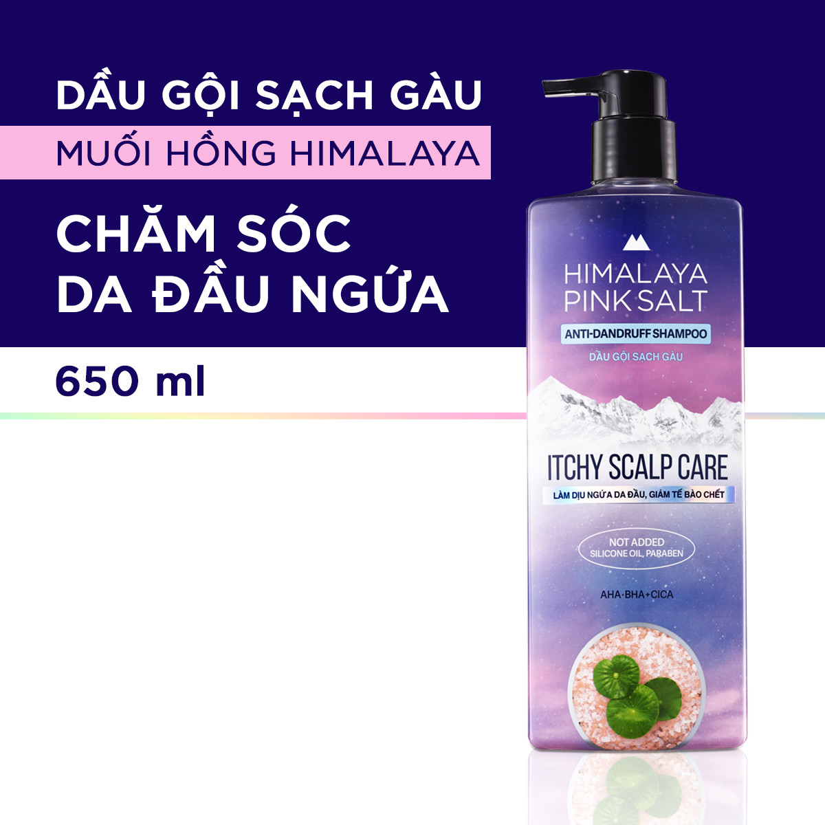 Dầu gội sạch gàu muối hồng Himalaya chăm sóc da dầu ngứa Itchy Scalp Care 650ml