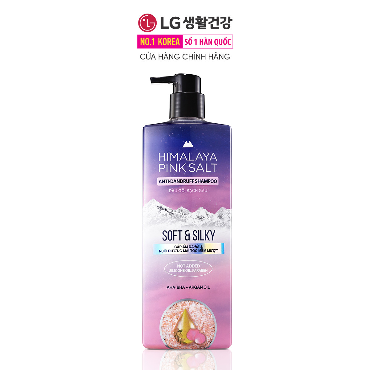 Dầu gội sạch gàu muối hồng Himalaya mềm mượt óng ả Soft & Silky 650ml